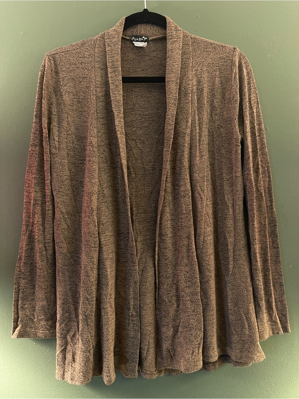 Lightweight Open-Front Cardigan Sweater - Brown